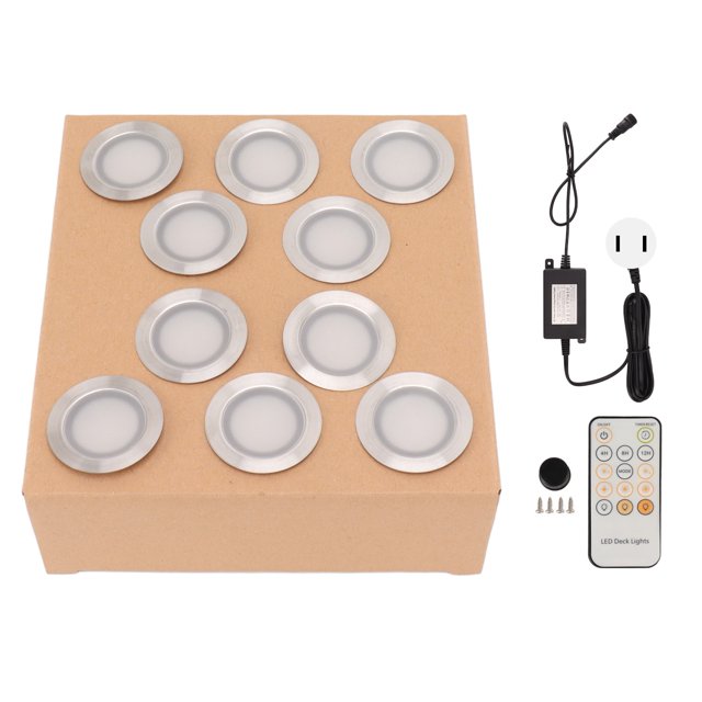 Kit de iluminación LED Pamolo Cubierta de acero inoxidable 10 luces empotradas impermeables IP67
