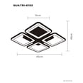 thumbnail image 4 of Lampara de LED Luxica Lighting Techo Plafon Modelo QUATRI negro, 4 of 4