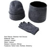 thumbnail image 7 of 3Pcs/Set Mens Beanie Scarf Gloves Set Knit Winter Fleece Lining Thick Hat, 7 of 7