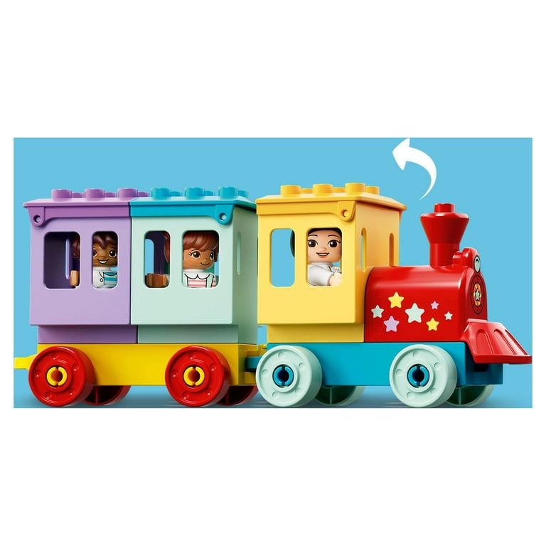 LEGO 10956 DUPLO Town Le parc d'attractions Jouet Enfant 2+ ans avec Train,  Carrousel et Grande Roue