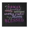 thumbnail image 3 of 9 Crowns Tees Women's Mommy Shark Cute Graphic T-Shirt (Blessed Unisex-black, 3XL), 3 of 4