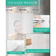 thumbnail image 4 of No Hook Shower Curtains with Snap in Liner, Summer Coastal Waterproof Fabric Shower Curtain, Starfish Shell Beach Nautical Double Layers & See-Through Top Window Bathroom Curtains 72''x96'', 4 of 6