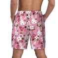 thumbnail image 4 of Goofa Rose Rabbit Printed Men's Swim Trunks Board Shorts Quick Dry Mens Swimming Trunks with Compression Liner,Breathable Fit Hawaii Beach Shorts-, 4 of 9