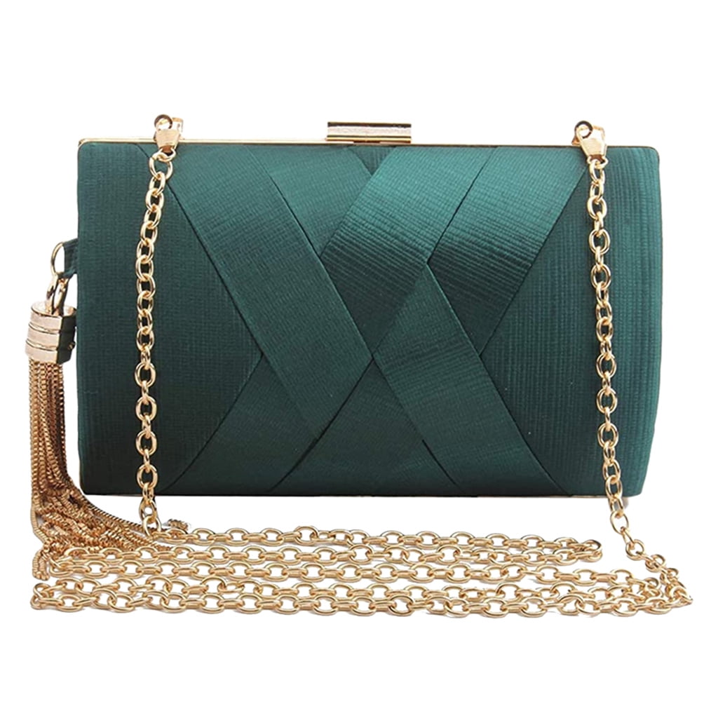 New Ladies Clutch Bag Evening Party Bridal Wedding Hand Bag Green New Ladies Clutch Bag Evening Party Bridal Wedding Hand Bag Green