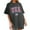 Gray, variant on Womens USA Oversized T-Shirts Short Sleeve Crewneck Shirts Independence Day Blouses Casual Loose Beach Tops