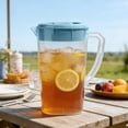 thumbnail image 2 of Djunllk 101 oz 3 Liter Pitcher with Lid & Handle Large Water Jug for Ice Tea Cold Water Juice Containers for Coffee Juice and Homemade Beverage, 2 of 8