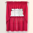 thumbnail image 3 of LORRAINE HOME FASHIONS Rideau de Fenêtre en Corde Ajusté, 54 Pouces x 12 Pouces, Rouge, 3 of 5
