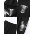 thumbnail image 5 of PureChapter Boys Clothing Sets Plaid Color Block Hooded Button Jacket & Jogger Pants 2-Piece Casual Outfits for Kids 7-15 Years, 5 of 6