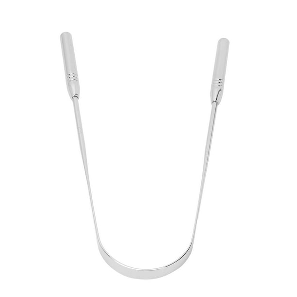 Raspador de lengua de acero inoxidable, raspador de lengua de metal para el cuidado bucal, raspador para eliminar el mal aliento, raspador de lengua, diseño fácil de usar