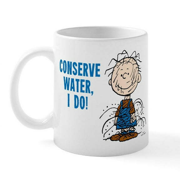 CafePress - The Peanuts: Conserve Water Mug Mugs - 11 oz Ceramic Mug - Novelty Coffee Tea Cup