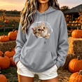 thumbnail image 2 of ZORYEVY Winter Womens Hoodies Pullover Lightweight Casual Long Sleeve Sweatshirts for Women Drawstring Cute Graphic with Pockets Tops, 2 of 6
