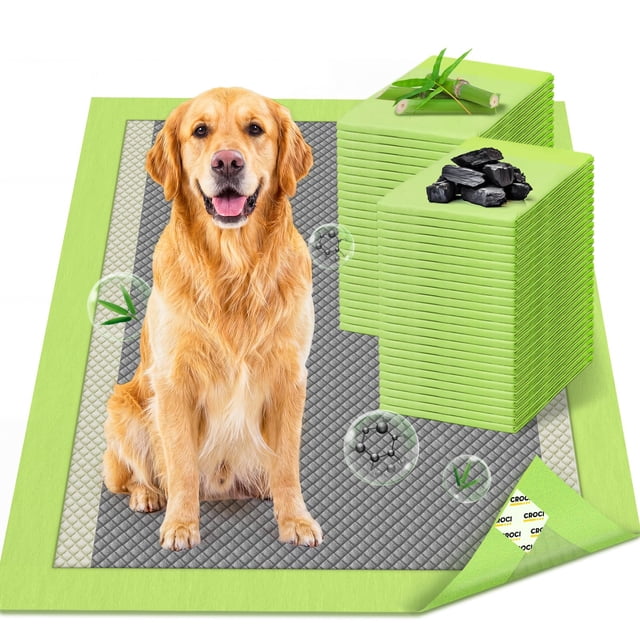 Croci Empapadores para Perros 71 x 86 cm XL Carbón y Bambú 40 uds