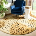 thumbnail image 2 of SAFAVIEH Soho Roxanne Dotted Wool Area Rug, Gold/Black, 8'3" x 11', 2 of 8