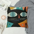 thumbnail image 2 of FUMJ Decorative Throw Pillow Covers  for Couch, Retro Funny Cat Set Square Pillows Cover Case for Cushions Sofa Bed Cushion and Living Room Farmhouse Outdoor Decoration, 2 of 5