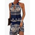 thumbnail image 1 of Generic 2025 New Fashion Casual Printed Sleeveless Halter Cut-out Dress Women's Clothing, 1 of 1