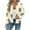 Beige, variant on MaFYtyTPR Women's Casual Jacket Fashion Printed Waffle Checks Pocket Long Sleeve Zipper Hoodless Coats Yellow L