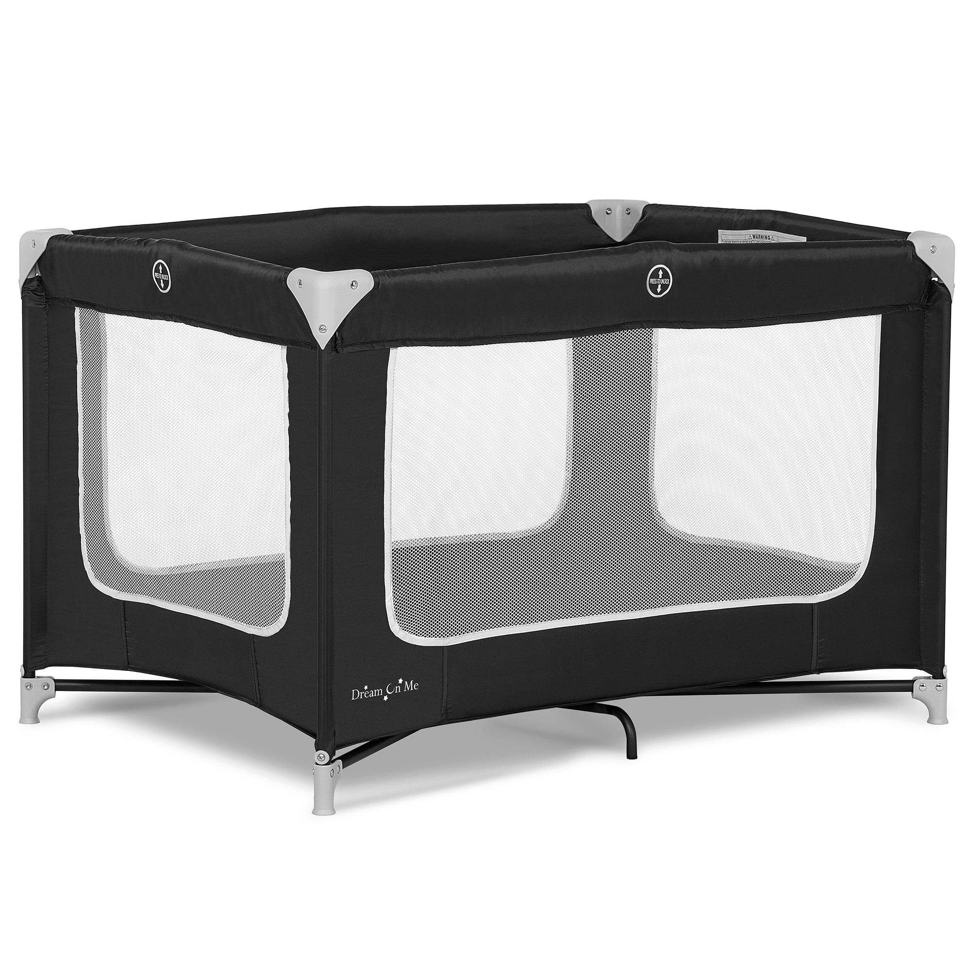 Dream On Me Zodiak Portable Playard with Carry Bag & Shoulder Strap, Black
