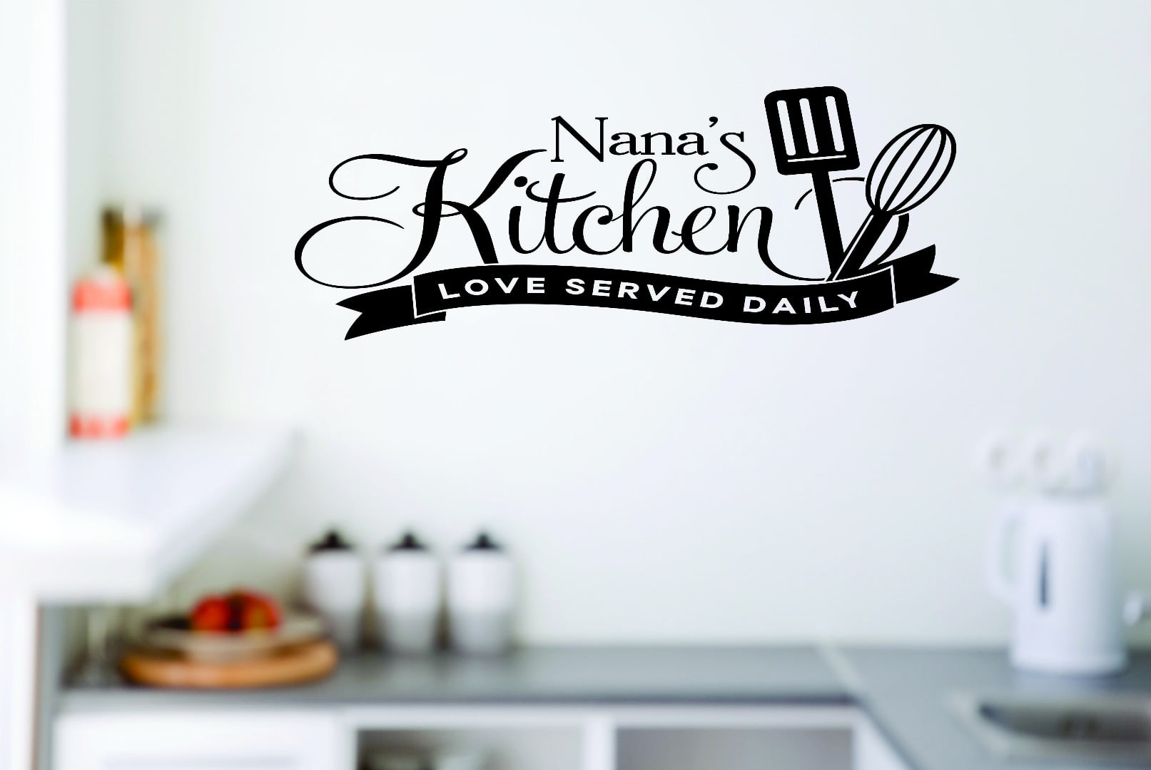 Custom Wall Decal Nana's Kitchen Loved Served Daily Cooking 20x30