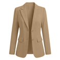 thumbnail image 4 of GILIGEGE Blazers for Women Business Work Casual Dressy Lightweight Suit Jackets Office Professional Blazer,Plus Size Trendy Sweater Jacket with Pockets,Button Up Fall Winter Clothes Khaki S, 4 of 4
