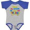 thumbnail image 3 of Inktastic Yeah I'd Rather be with My Grandma in Red Yellow and Blue Boys or Girls Baby Bodysuit, 3 of 5