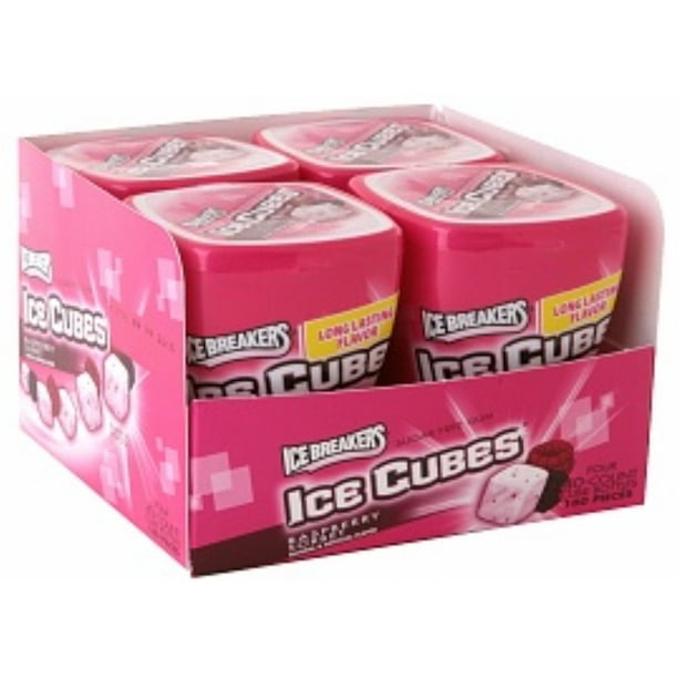 Ice Breakers Ice Cubes Raspberry Sorbet Gum 4 packs (40 ct per pack