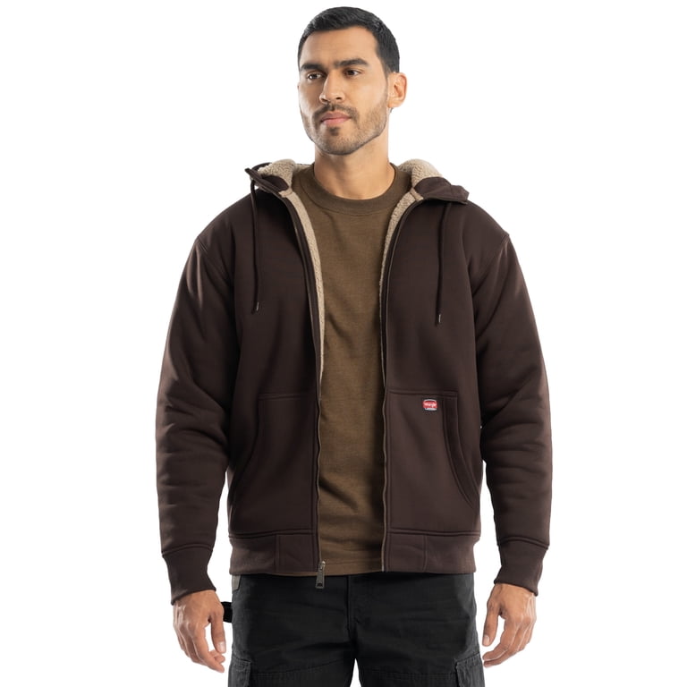 Wrangler Workwear Men's Sherpa Lined Hooded Fleece Jacket photo 1