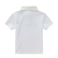 thumbnail image 5 of Linfrsh Boys Polo Shirts Short Sleeve School Uniform Shirts for Boys Casual Solid Collared Shirts Summer Tops Toddler Kids Button Plain T Shirt(White,9-10 T), 5 of 7
