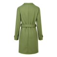 thumbnail image 5 of UAYOTSE Women's Casual Notch Lapel Double Warm Pea Coat Overcoat,Green XXL, 5 of 8