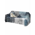 thumbnail image 2 of Navy Blue Grey Sofa Covers for 2-3 Cushion Couch L-Shaped Sectional, Modern Oil Painted Abstract Art Aesthetics Washable Sofa Covers Slipcover for Living Room Furniture, Couch Cover Blanket 71"x134", 2 of 9