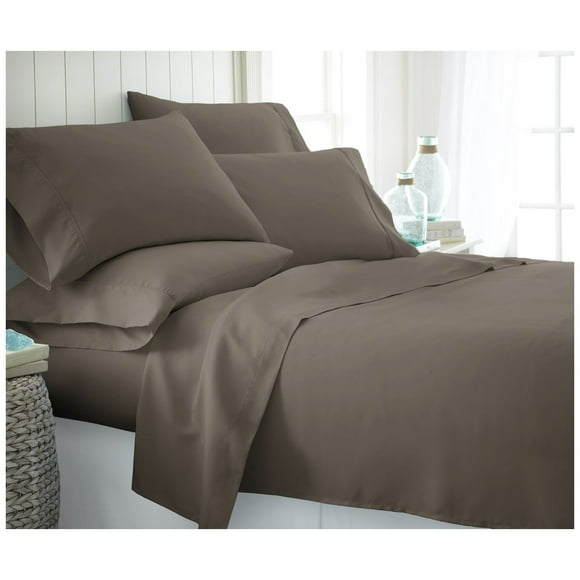ienjoy Home 6 Piece Bed Sheet Set, King, Taupe