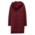 thumbnail image 4 of Hinvhai Men's Cable Knit Button Down Sweater Shawl Collar Open Front Sweater Cardigan thermal Winter Sweaters Wine 10(XL), 4 of 7