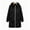 Black, variant on Women's Packable Long Rain Jacket, Lightweight Waterproof Nylon Windbreaker Hooded Raincoat for Travel Outdoor, S-2XL