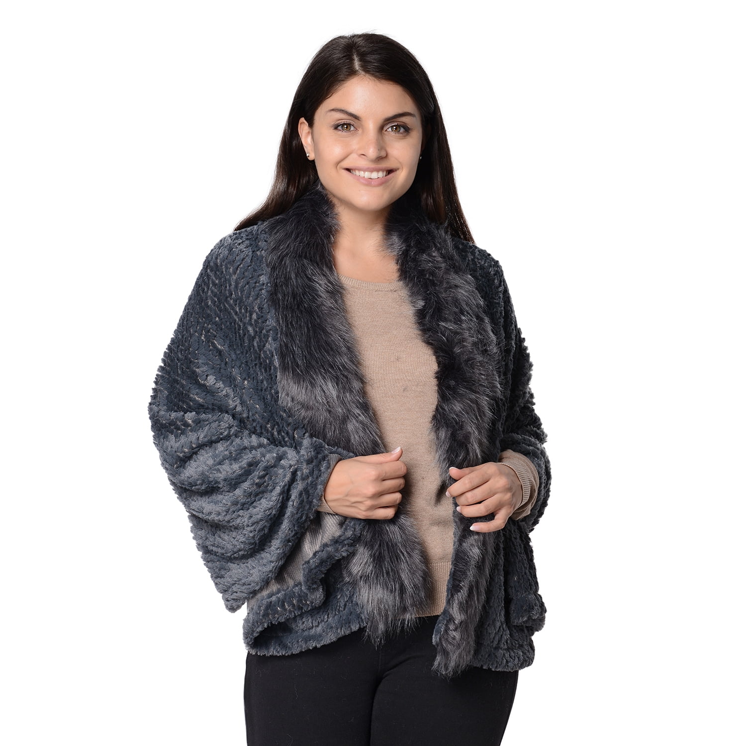 faux fur shawl walmart