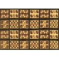 thumbnail image 1 of Ahgly Company Indoor Rectangle Abstract Brown Modern Area Rugs, 5' x 7', 1 of 4