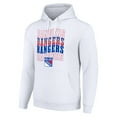thumbnail image 2 of Men's Starter White New York Rangers Four Team Name Logo Fleece Pullover Hoodie, 2 of 3