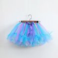 thumbnail image 5 of Odeerbi Toddler Girls Layered Tutu Skirt Tulle Dance Skirts Toddler Baby Cute Multicolour Net Yarn Princess Skirt Multi-color Bow Skirt Blue 4-6 Years, 5 of 5