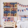 thumbnail image 5 of Independence Day Kitchen Curtains Valances 3 Piece Set, Stars and Stripe Rod Pocket Tier Curtain and Valance Drapes for Small Window 36 Inch Length for Bedroom Cafe, 5 of 9