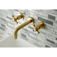 thumbnail image 2 of Kingston Brass KS8127BX Metropolitan 2-Handle 8 in. Wall Mount Bathroom Faucet, Brushed Brass, 2 of 5