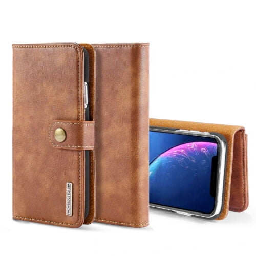 Mignova for iPhone 11 Pro Max Case,Premium Leather Wallet Case Business Credit Card Holder,Ultra-Strong Magnetic&Slim Folio Flip Cover for iPhone 11 Pro Max 6.5" 2019(Brown)