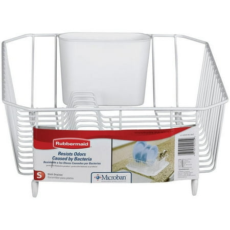 Rubbermaid Home 6008-AR-WHT Twin Sink Dish Drainer-WHITE TWIN DISH DRAINER