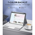 thumbnail image 5 of GEAK Compatible with Apple iPad A16 11th 10th Generation Case with Keyboard 7 Color Backlight Detachable Wireless Keyboard Case Cover with Touchpad for iPad 11th Gen 11 inch 2025 & 10th Gen 10.9 inch, 5 of 8
