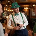 thumbnail image 3 of Alaiyaky 3 Pcs St Patricks Day Costume Accessories Set Includes Irish Plaid Green Elastic Suspenders Bow Tie Plaid Hat for Irish Party Decor, 3 of 7
