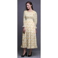 thumbnail image 3 of Bimba Tie-Dye Women Cotton Smocked Boho Renaissance Long Ruffle MaxiDress-XXX-Large, 3 of 5