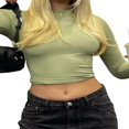 thumbnail image 4 of Blouse Mode Urbaine à Manches Longues Unie pour Femmes, 4 of 6