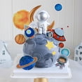 thumbnail image 4 of Decoración para tarta de astronauta, planetas, adornos para tarta de astronauta, adornos para hornear para niños, universo, espacio exterior, suministros para fiesta de cumpleaños, 4 of 5