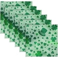 thumbnail image 6 of Dreamtimes St Patrick's Day Clover Cloth Napkins Set of 6, Oversized Washable Reusable Polyester Dinner Table Napkins for Family, Restaurant, Party Decor, 20"x 20", 6 of 7