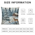 thumbnail image 5 of Creowell Hello Winter Wonderland Reindeer Fox Decorative Throw Pillow Covers , Forest Owl Animal Snow Outdoor Porch Patio Home Decor, Blue Watercolor Tree Mountain Sofa Cushion Case, 5 of 5