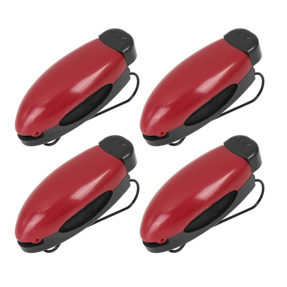4 Pcs Red Black Plastic Car Sun Visor Glasses Sunglasses Card Clip