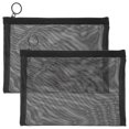 thumbnail image 4 of Portable Makeup Bag with Zipper Closure for Travel and Storage Use Lightweight Nylon Black 22x5x12CM, 4 of 4