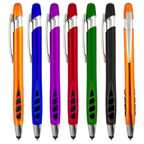 Stylus Pens - 2 in 1 Touch Screen & Writing Pen, Sensitive Stylus Tip - For Your iPad, iPhone, Samsung Galaxy & More - Assorted Colors, 7 Pack